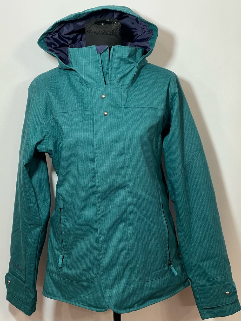 Burton DRYRIDE Women's Snowboarding Ski Jacket Teal Textured Heathered - Size M